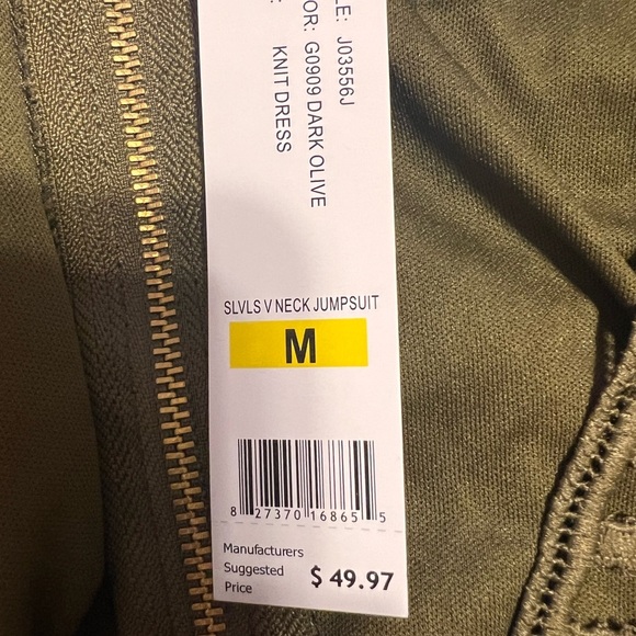 Love X Design Women’s. Elegant Olive Jumpsuit. NWT/ Sz.M - Picture 8 of 14